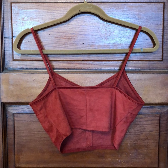 Forever 21 Crop Top/ Maroon Red - Picture 2 of 5